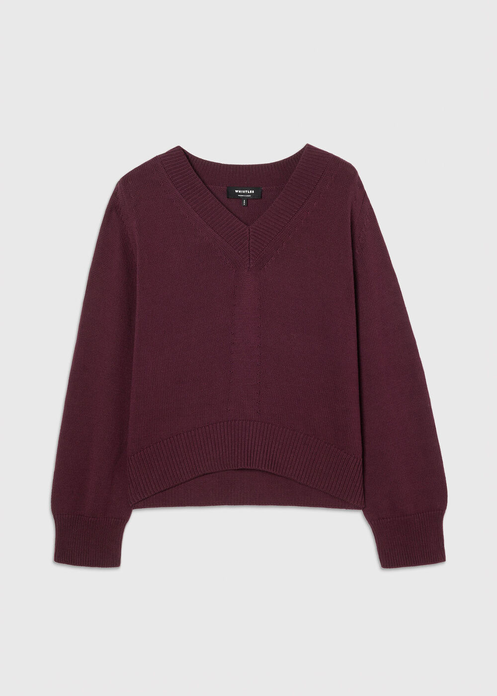 Cotton V Neck Relaxed Knit