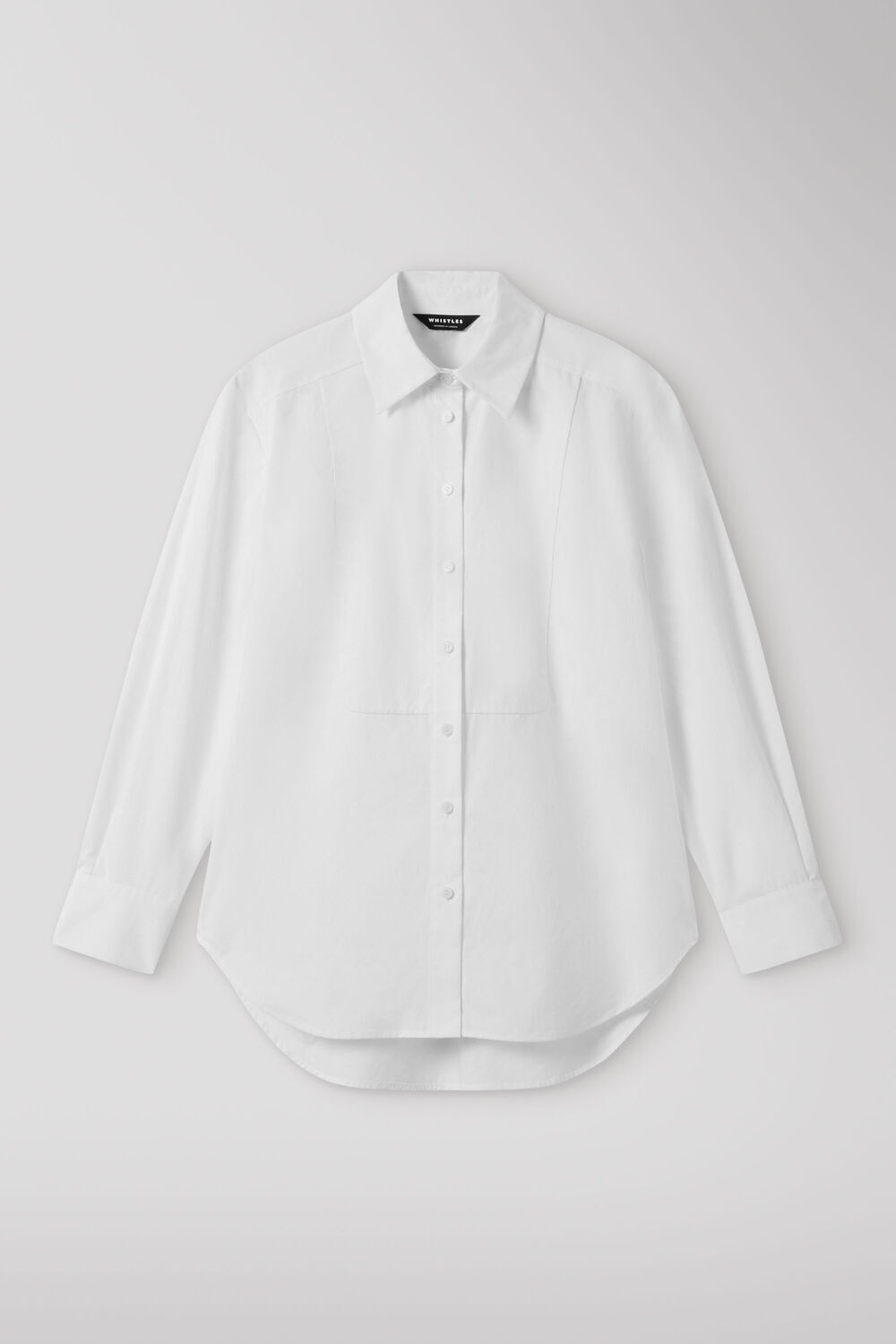 Bib Detail Cotton Poplin Shirt