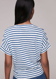Stripe Tie Front TShirt