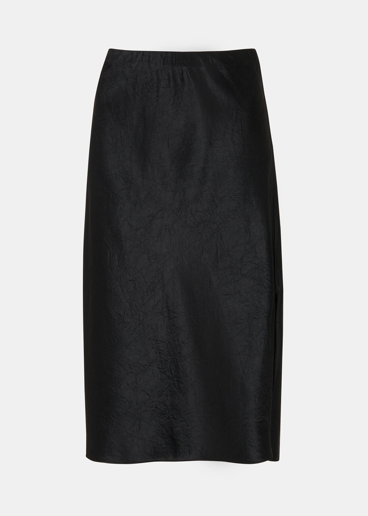 Satin Knee Length Skirt