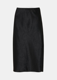 Satin Knee Length Skirt