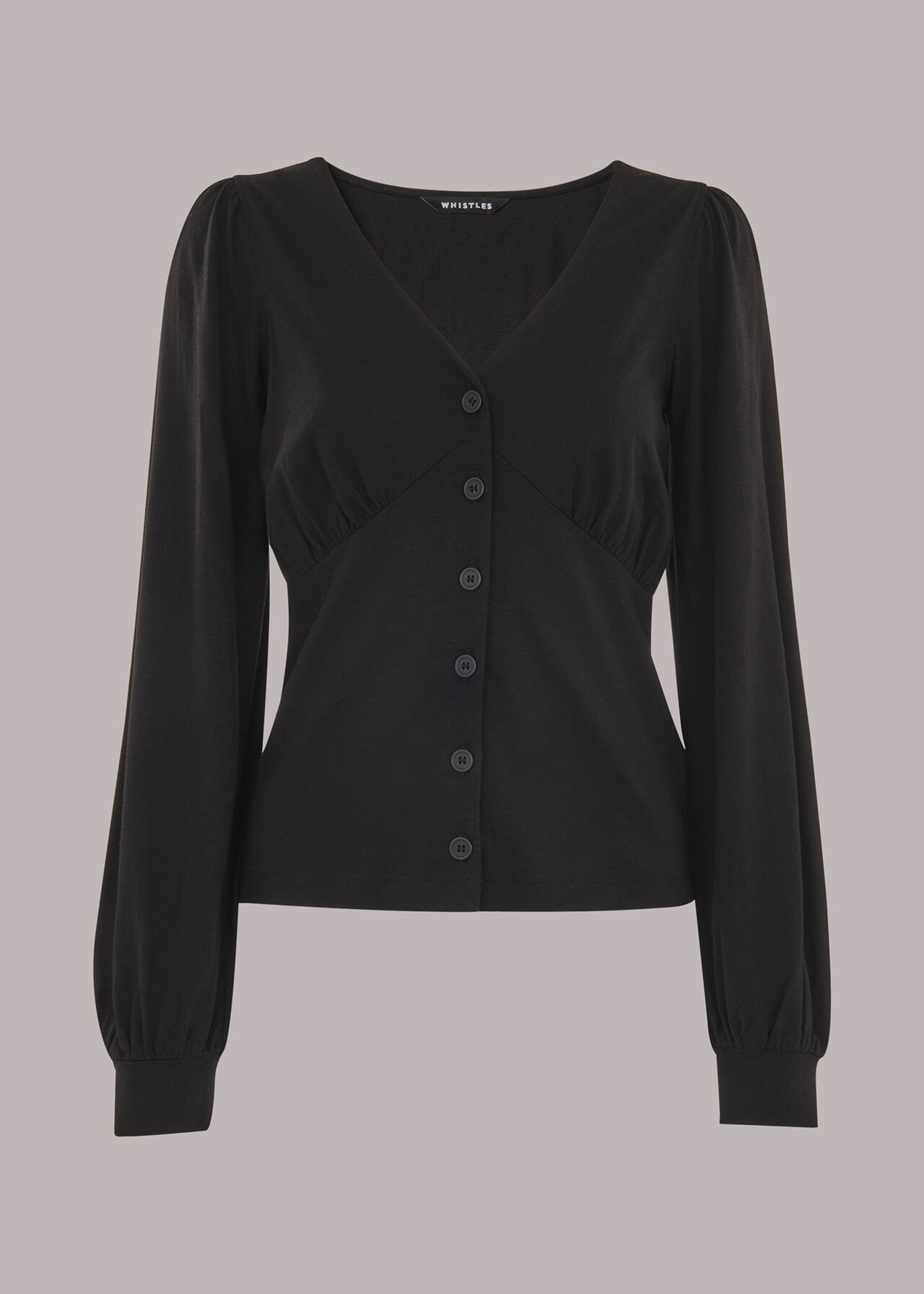 Amber V neck Button Top