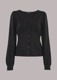 Amber V neck Button Top