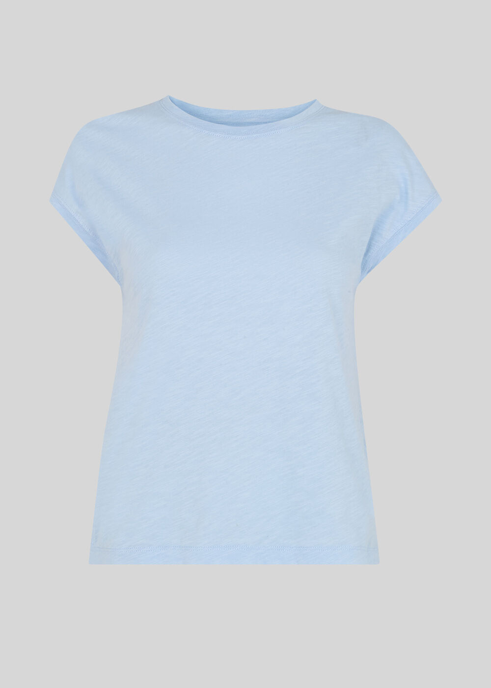 Minimal Cap Sleeve Tee Pale Blue
