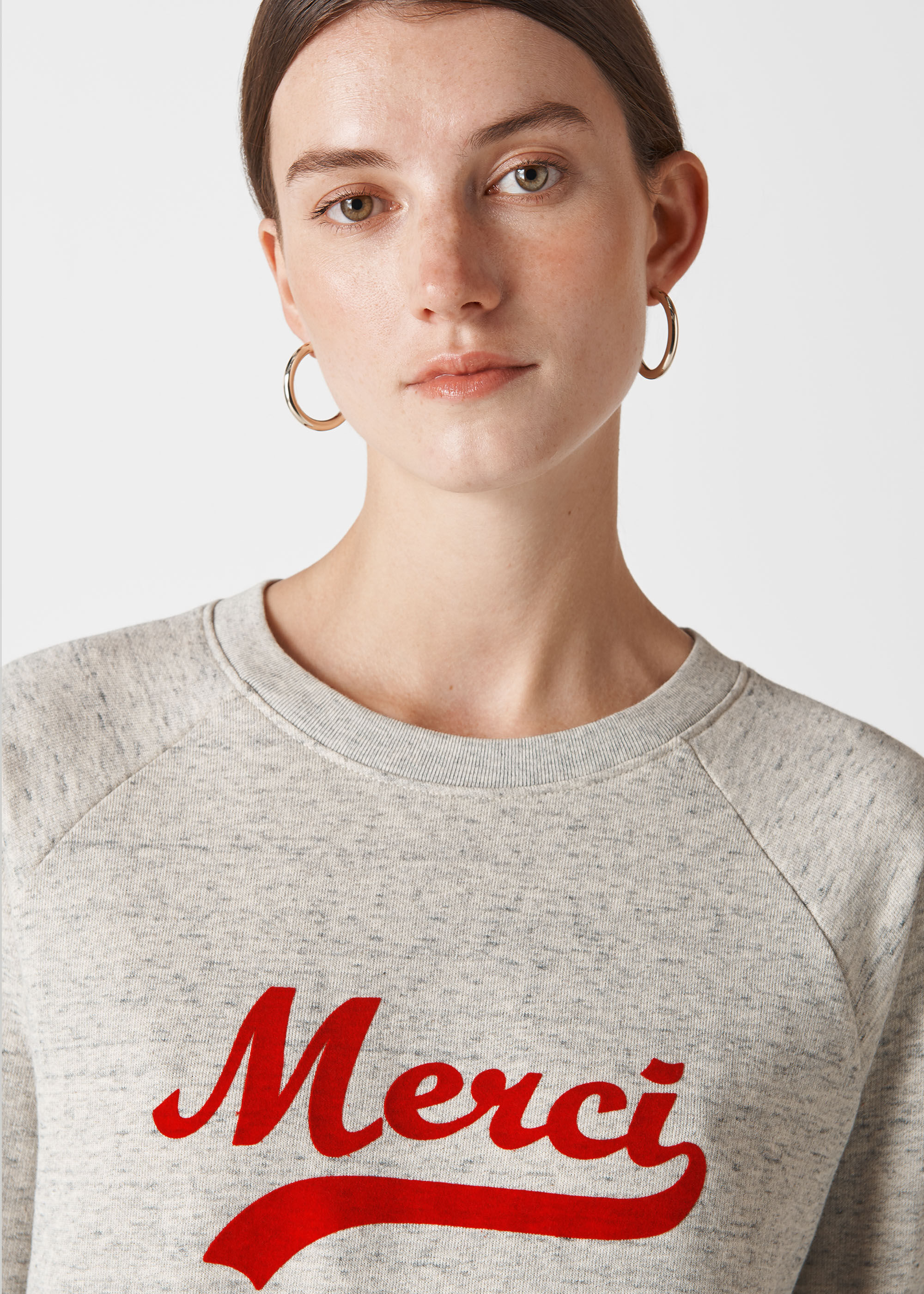 Merci Embroidered Sweatshirt