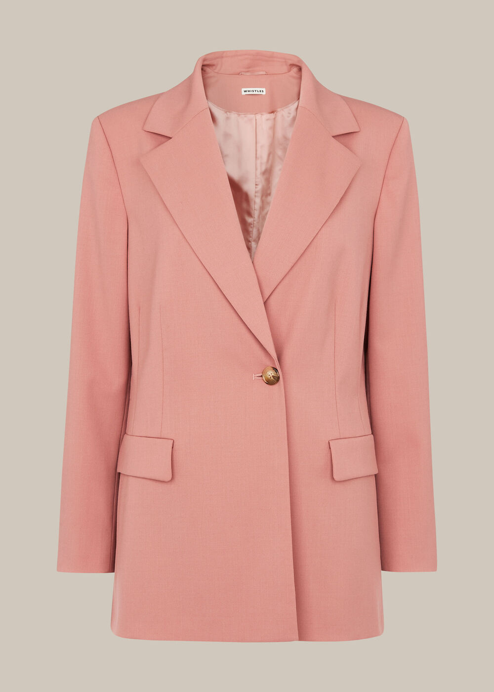 Sana Single Breasted Blazer Pale Pink