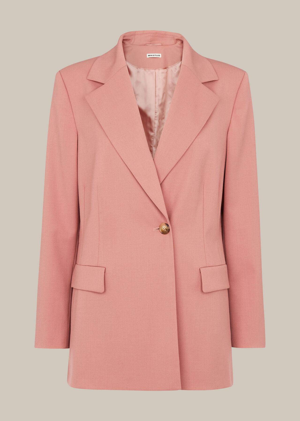 Sana Single Breasted Blazer Pale Pink