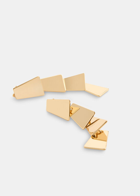 Gold Square Drop Earring