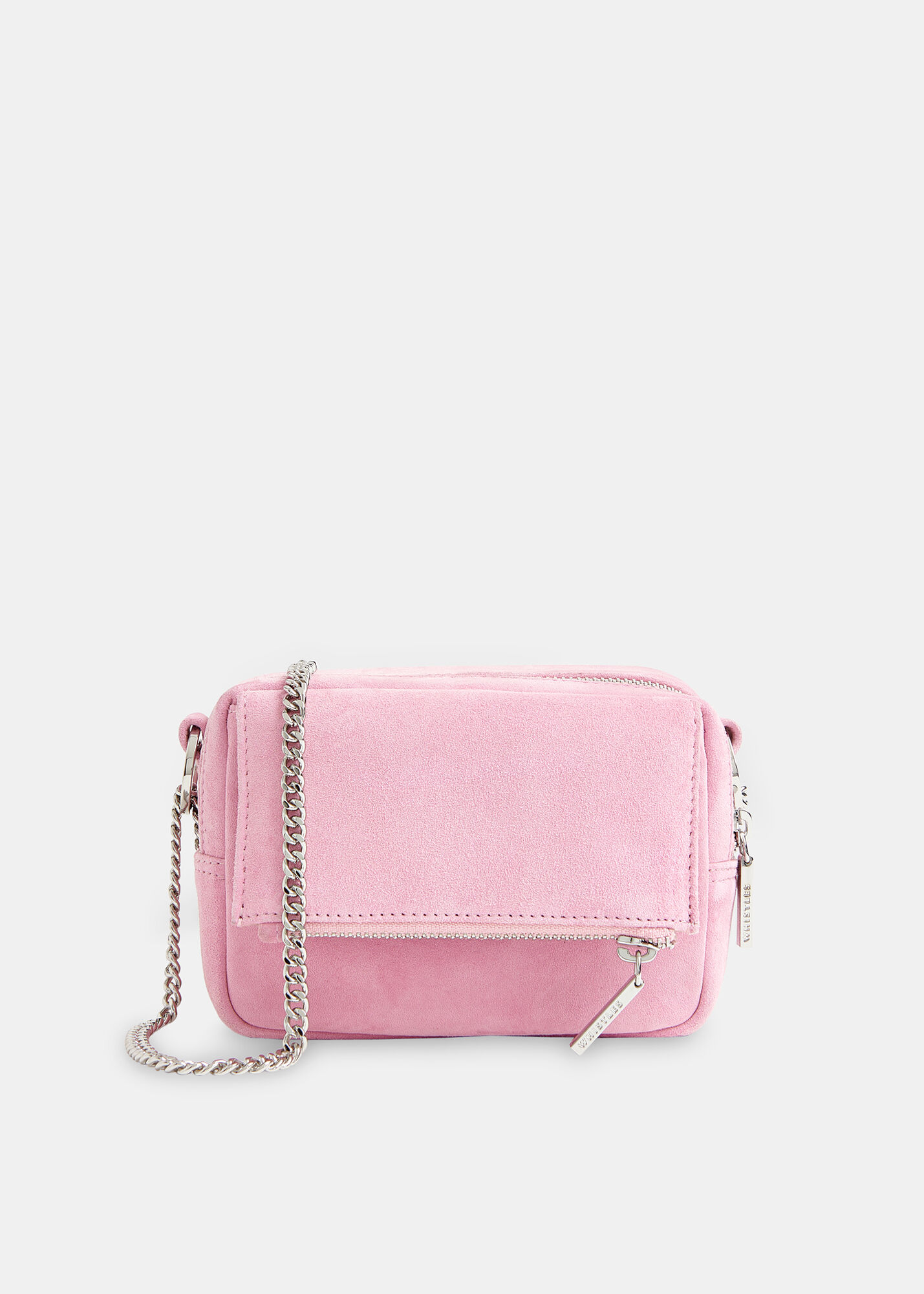 Pale Pink Bibi Suede Mini Bag | WHISTLES | Whistles US |