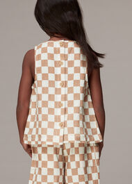 Checkerboard Domino Blouse