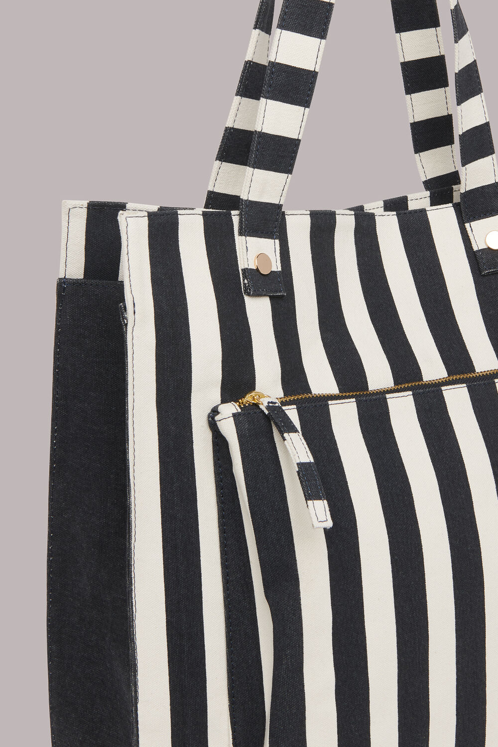 Sena Striped Canvas Tote