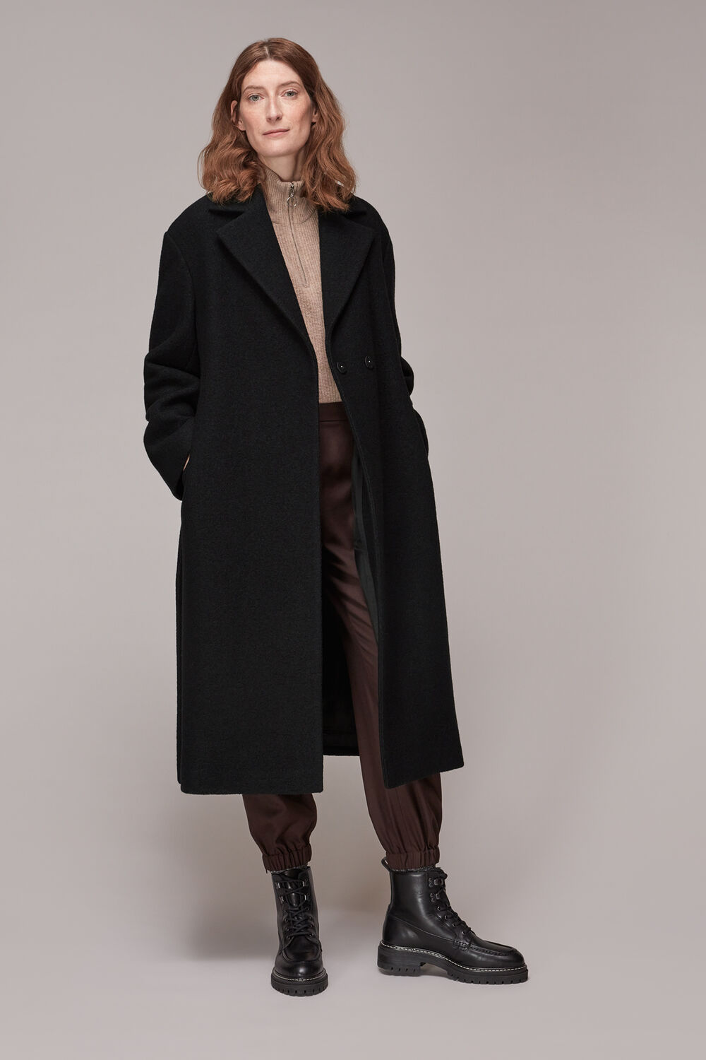 Tie Waist Wool Coat