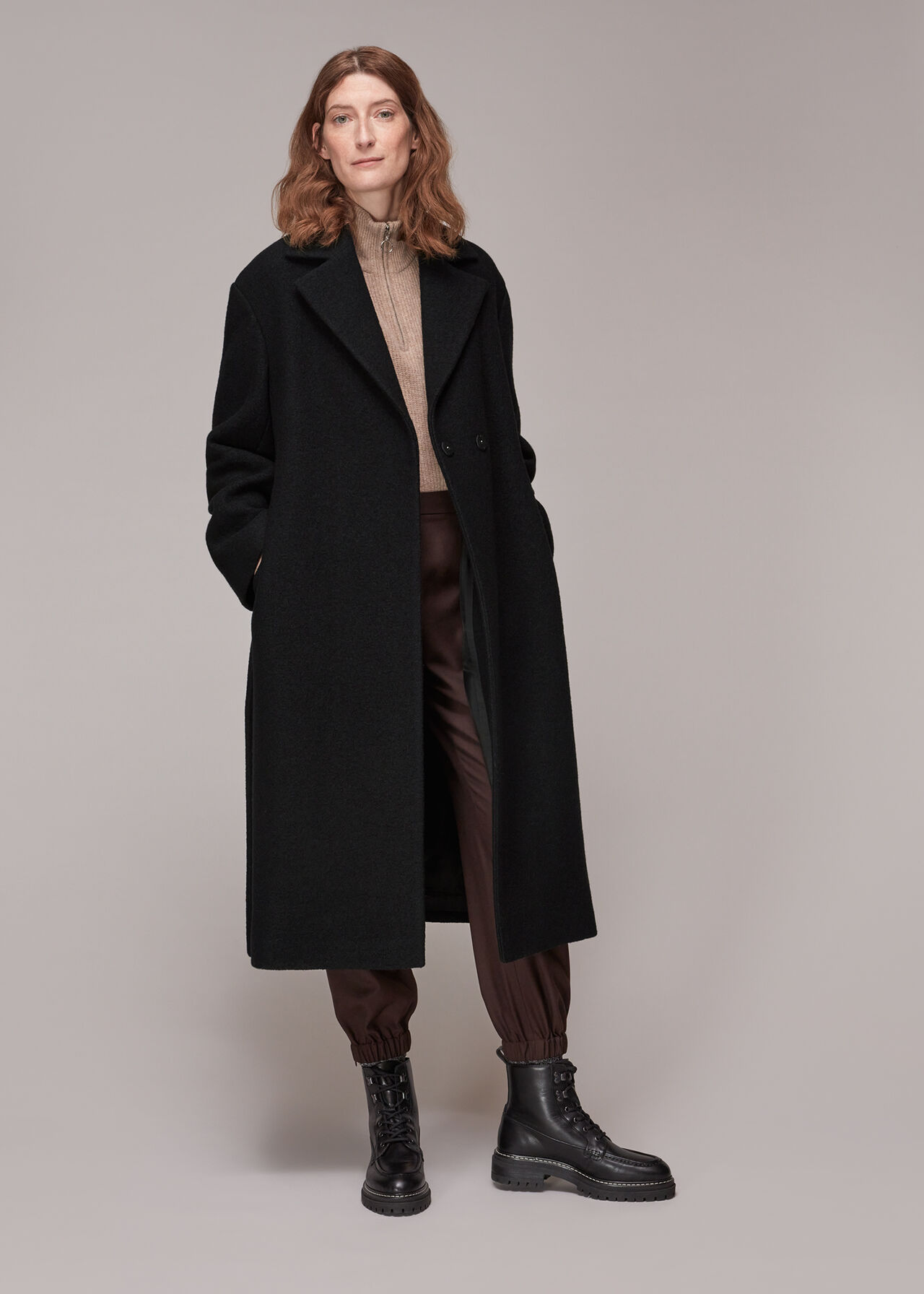 Tie Waist Wool Coat