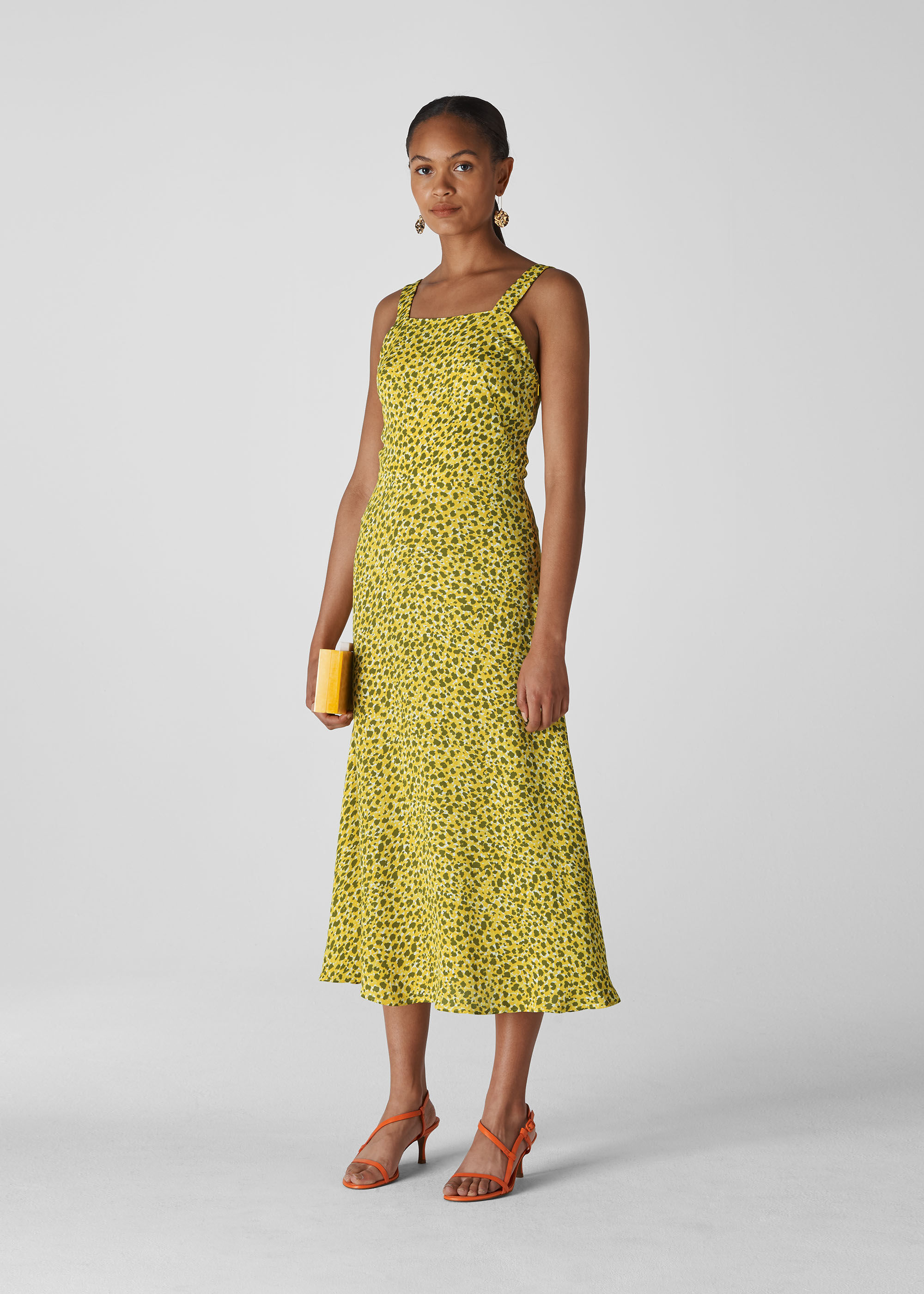 Mustard leopard clearance print dress
