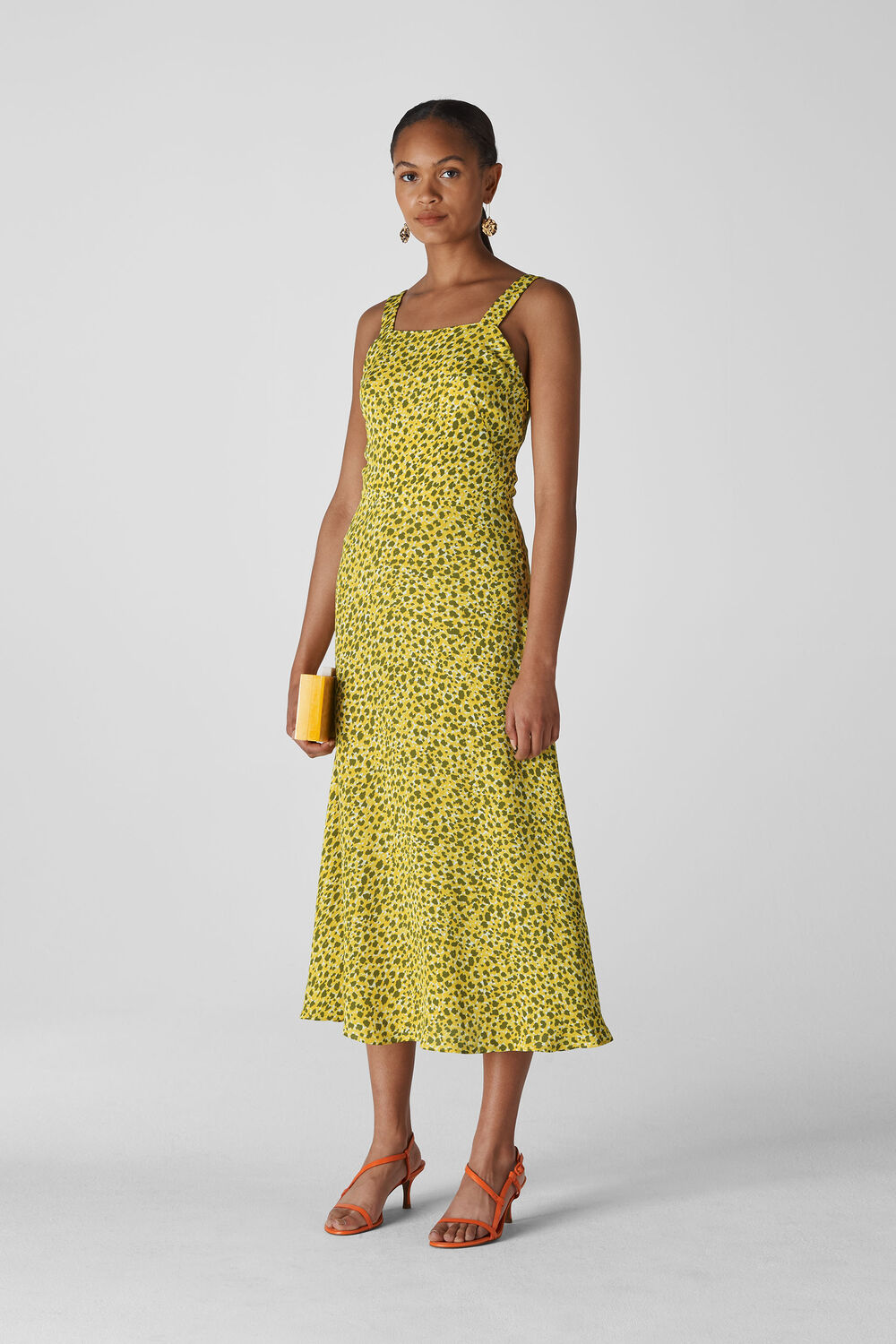 Llora Clouded Leopard Dress Yellow/Multi