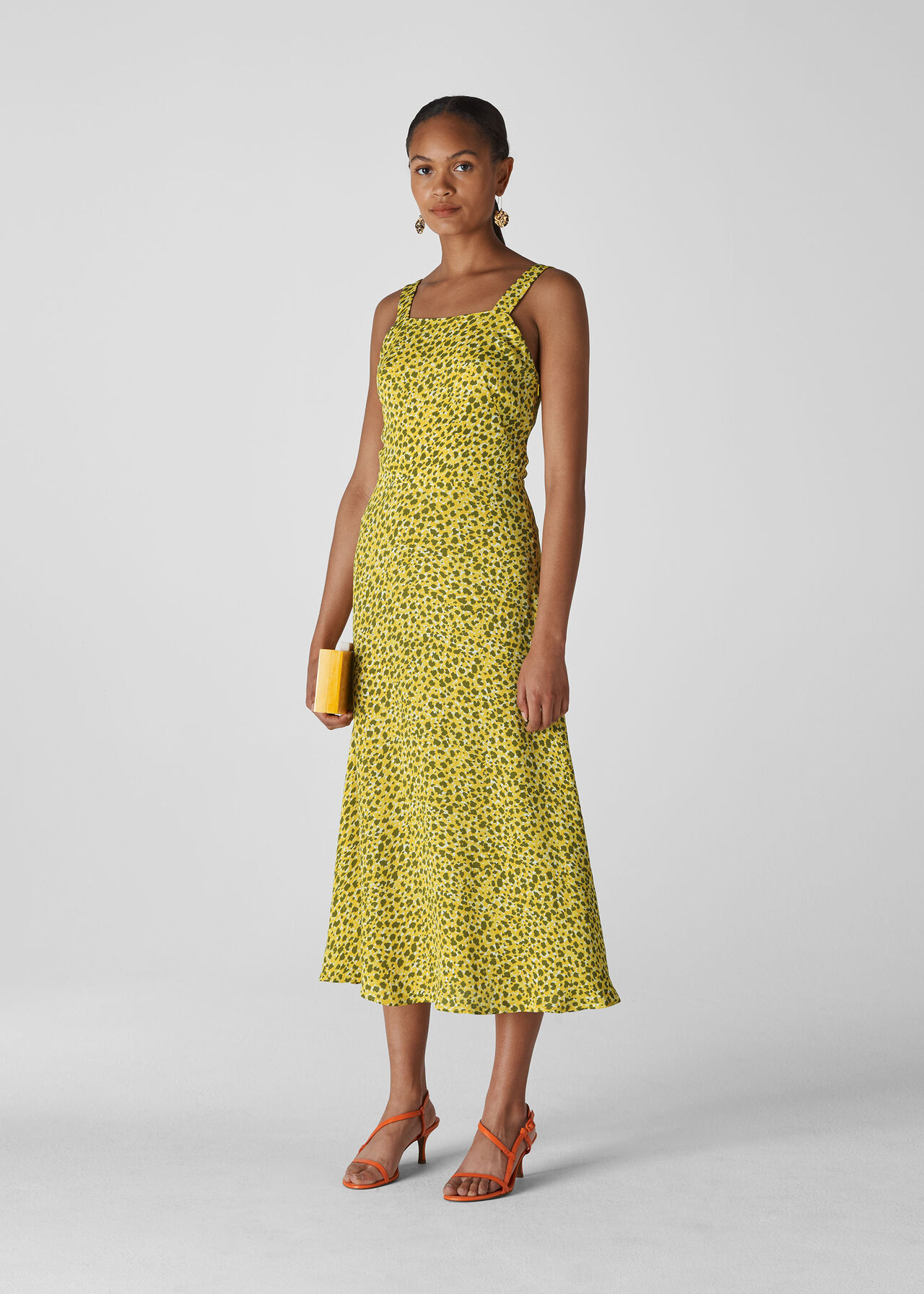 Llora Clouded Leopard Dress Yellow/Multi