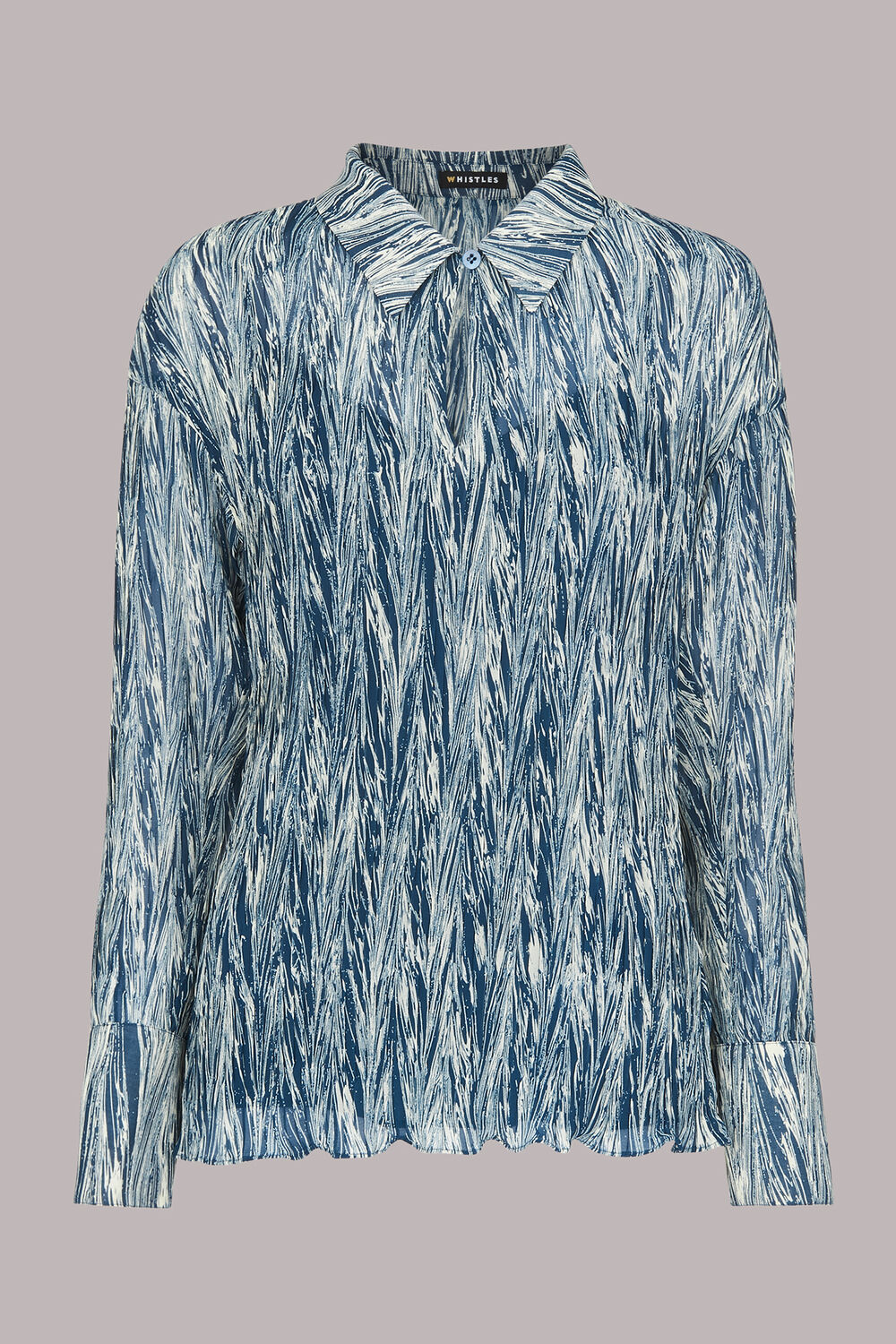 Marble Stripe Plisse Shirt