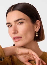 Sphere Drop Huggie Earring