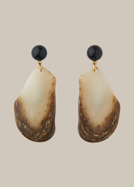 Stone Effect Drop Earring Brown/Multi