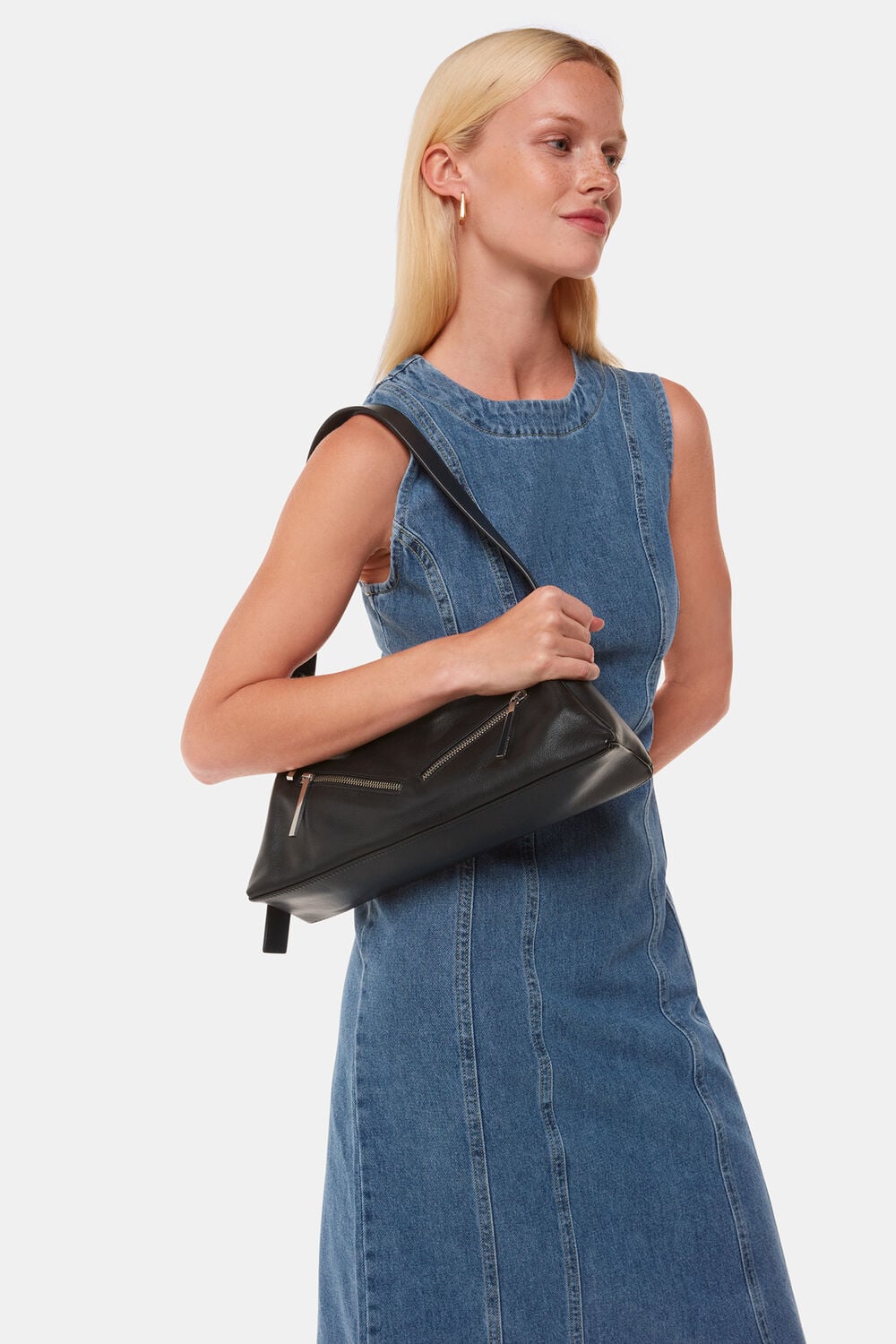 Seva Triple Zip Shoulder Bag