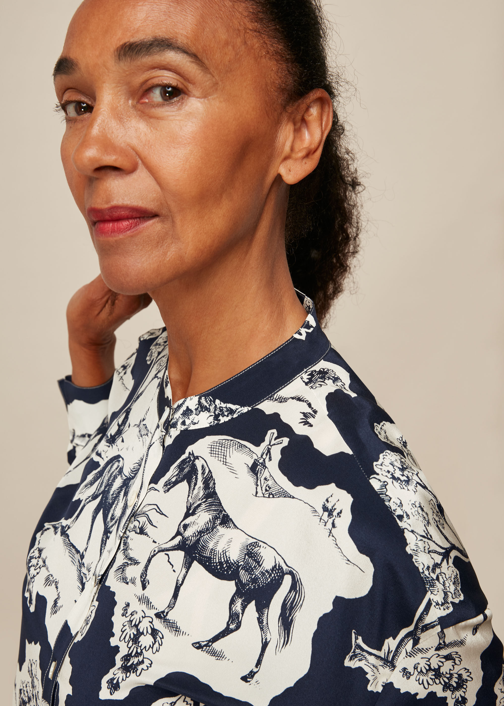 Whistles stallion 2025 print shirt dress