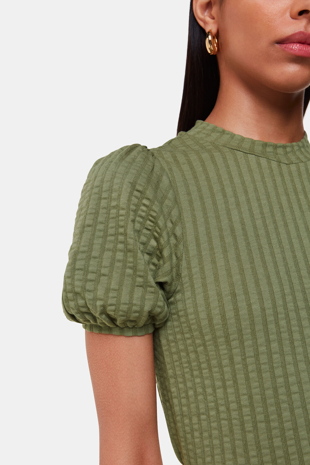 Textured Puff Sleeve Top