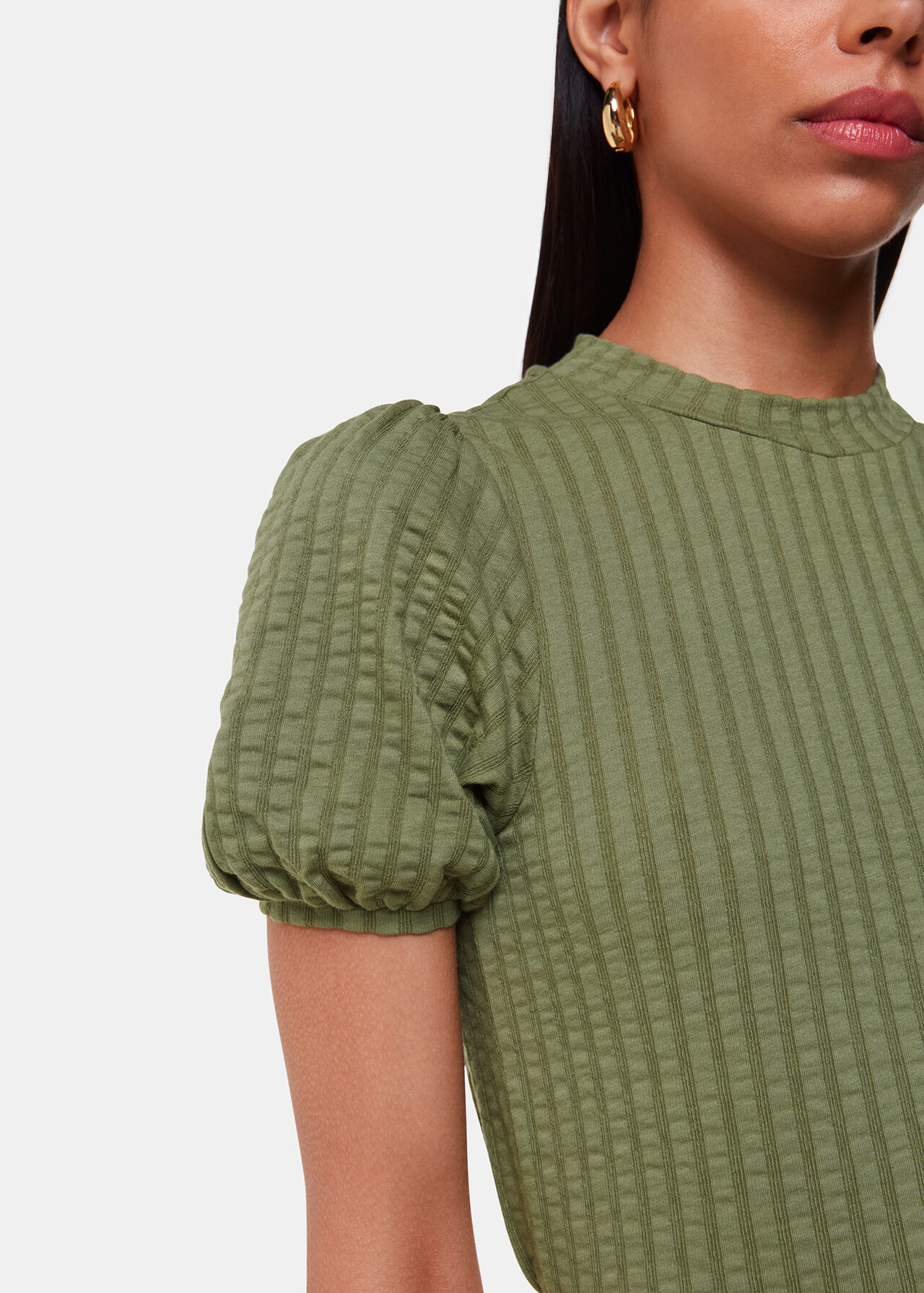 Textured Puff Sleeve Top