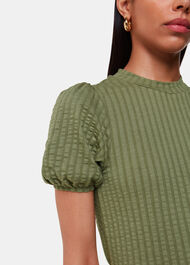Textured Puff Sleeve Top