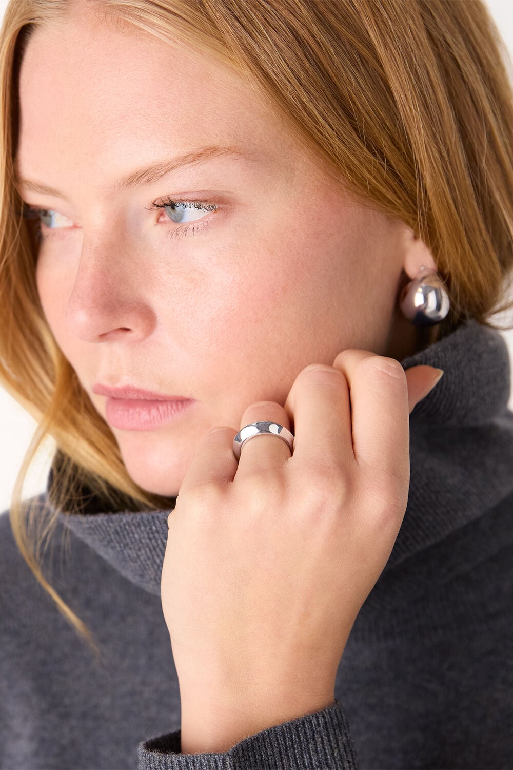 Silver Edge Detail Ring