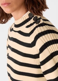Stripe Detail Cotton Knit