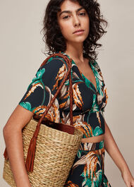 Lianne Straw Tote Neutral