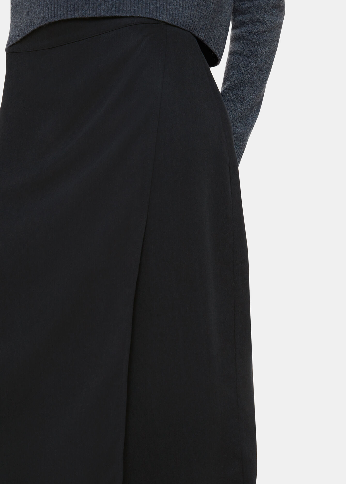 Black Olivia Wrap Skirt WHISTLES