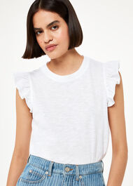 Frill Cap Sleeve T-Shirt