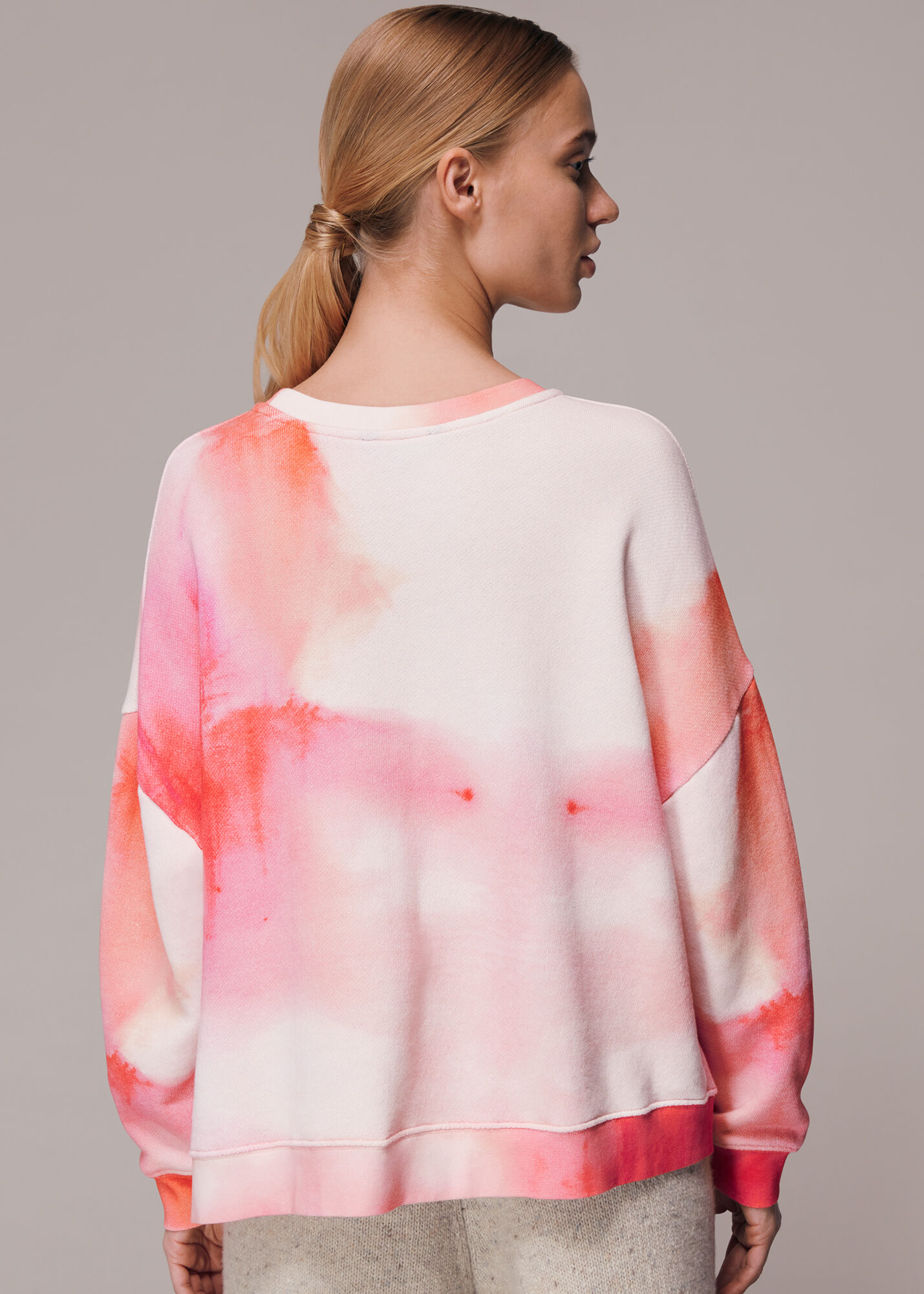 Pink and white tie dye 2025 sweater