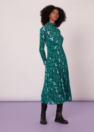 Kaleidoscope Plisse Midi Dress