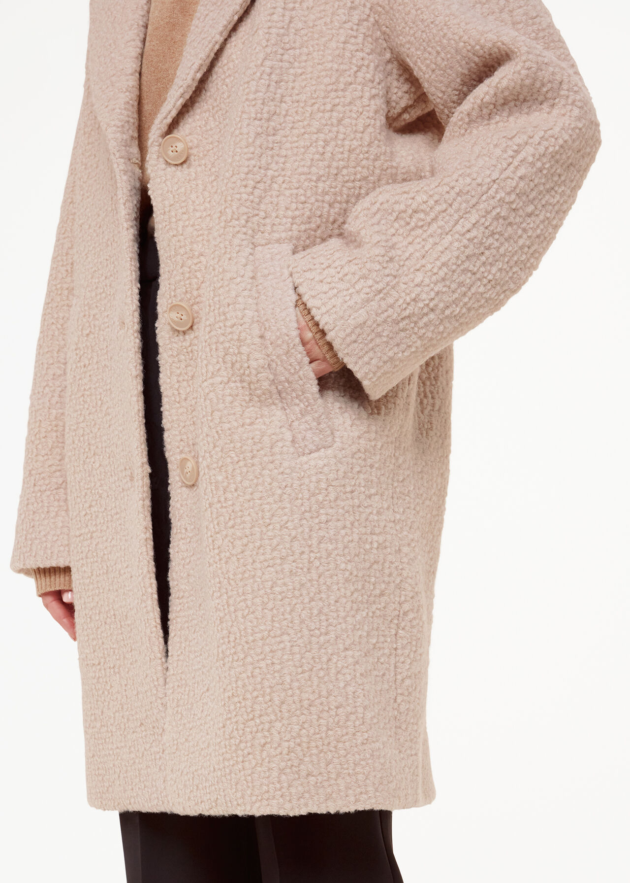 Petite Anita Wool Boucle Coat