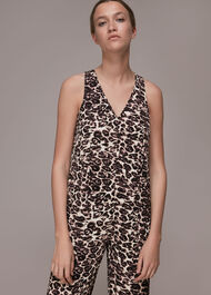 Clouded Leopard Print Jumpsuit