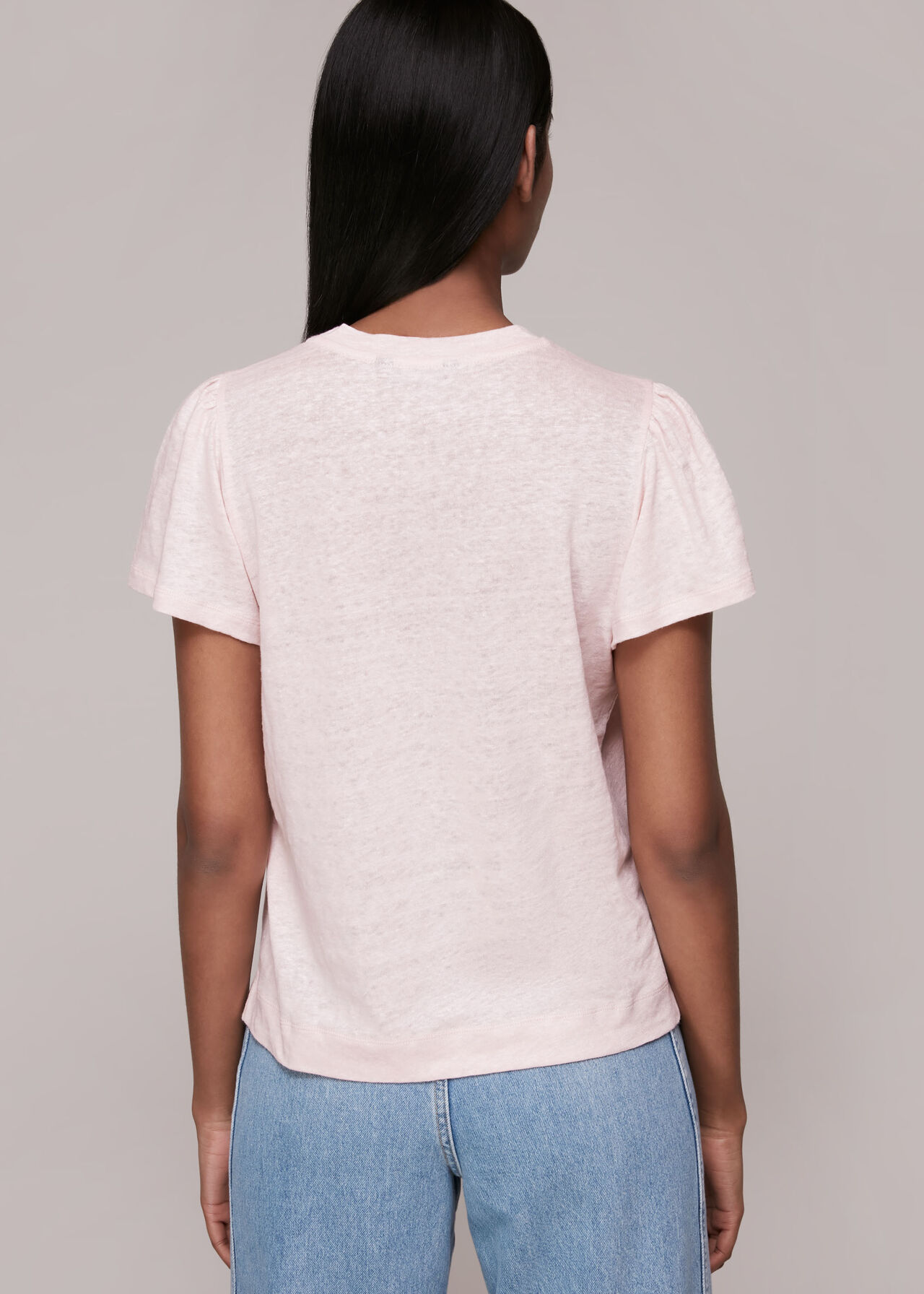 Linen Sleeve Detail Tee