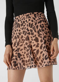 Brushed Cheetah Flippy Skirt Leopard Print