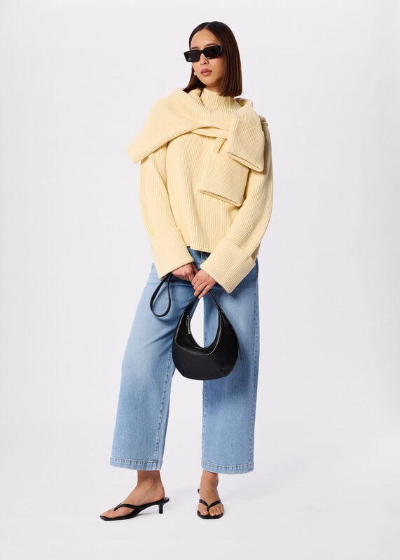 Light Wash Stretch Straight Ankle Jean