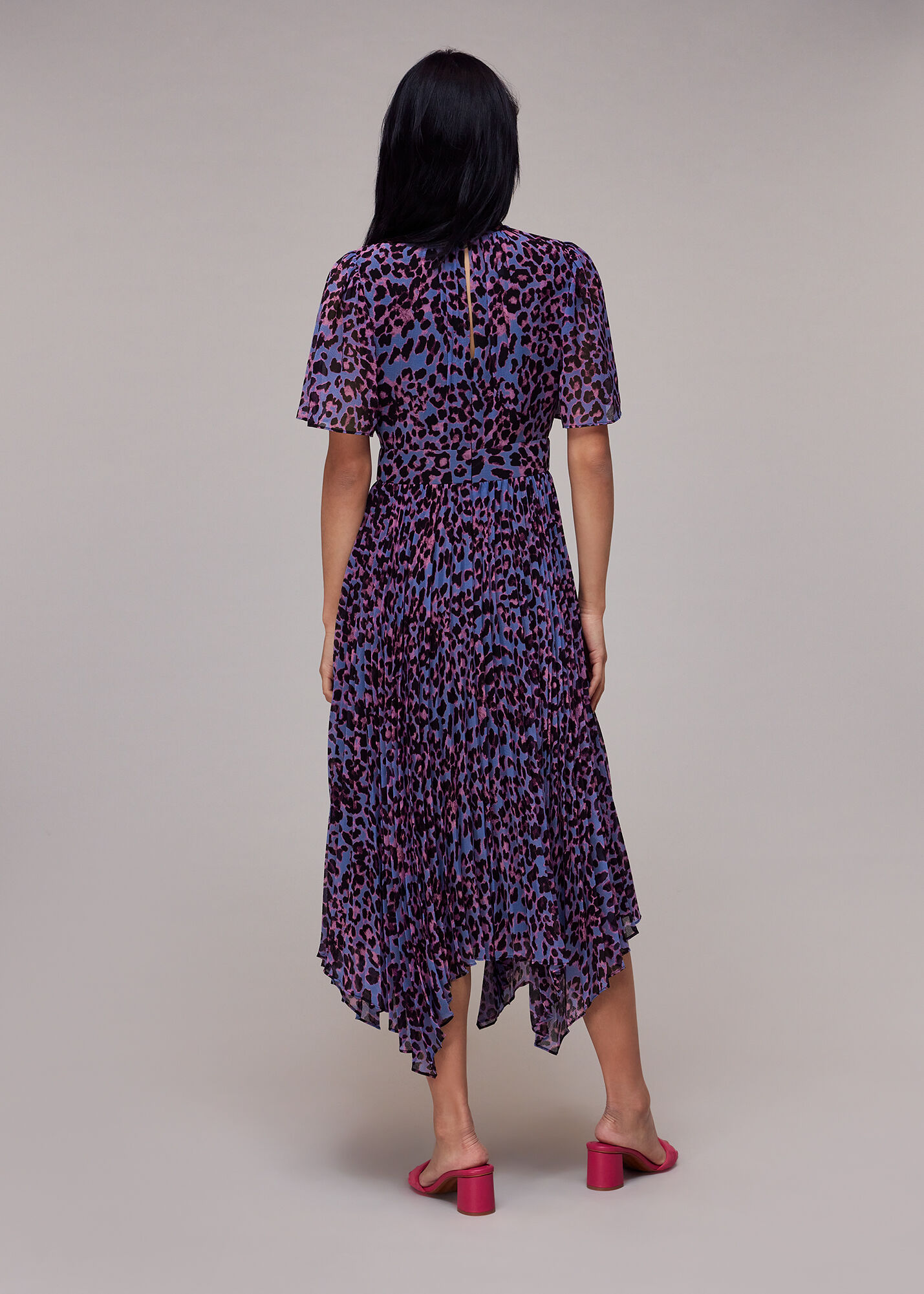 Whistles jungle cat outlet dress blue