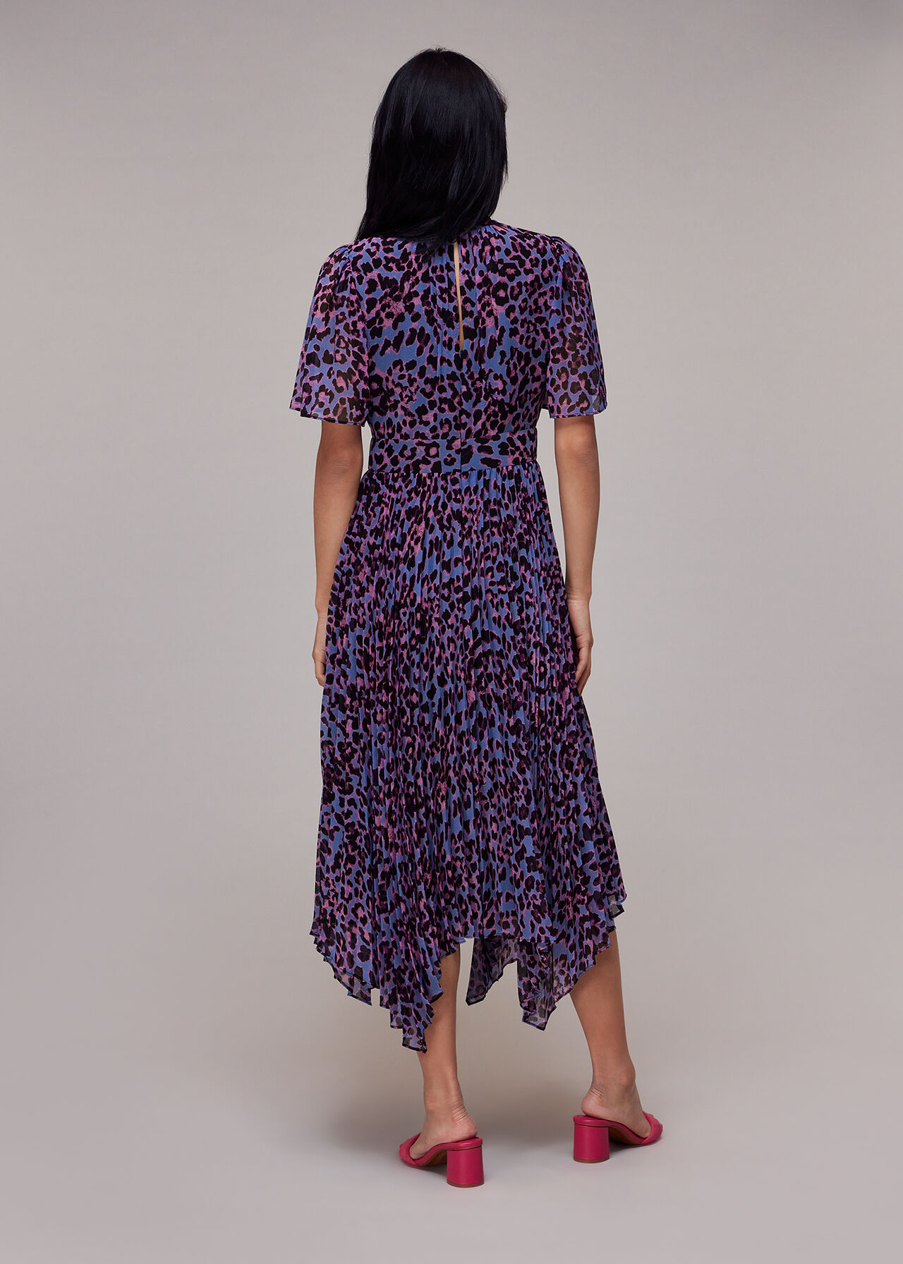 Animal Cheetah Pleated Dress