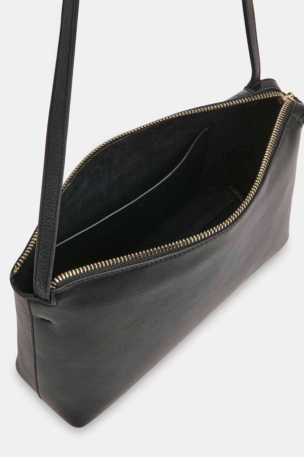 Black Kaia Zip Top Crossbody Bag