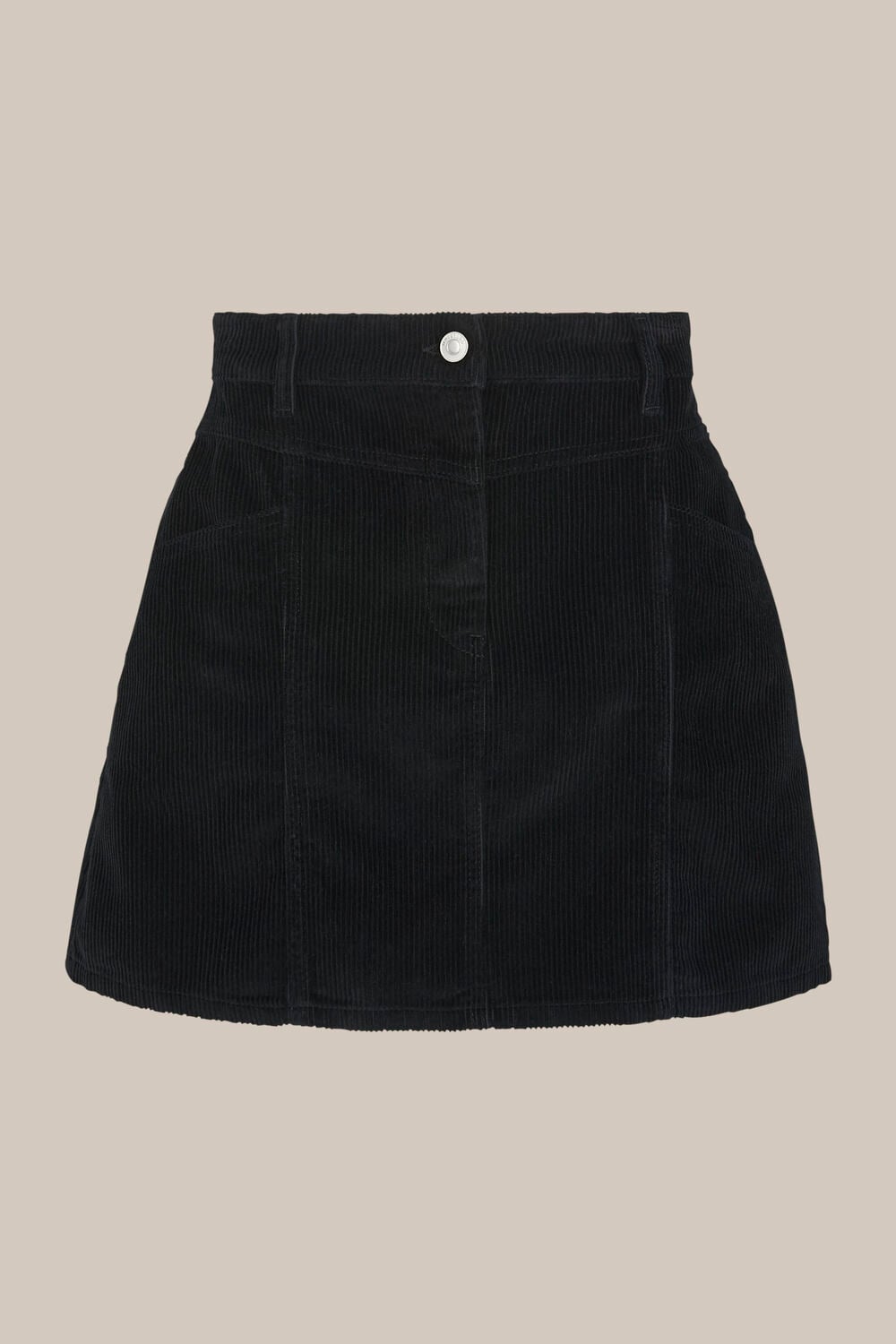 Cord A Line Skirt Black