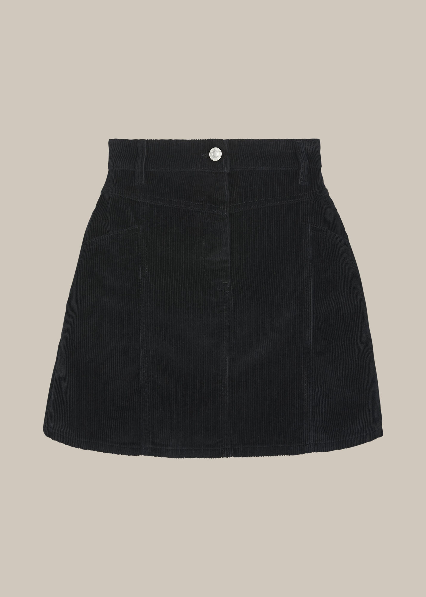 Black Cord A Line Skirt | WHISTLES