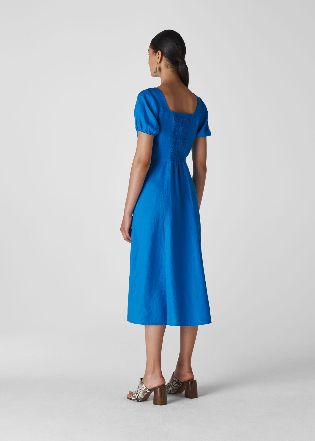 Remi Linen Dress Blue