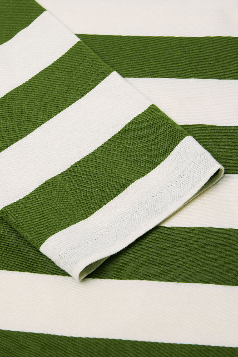 Green Relaxed Stripe Long Sleeve Tee