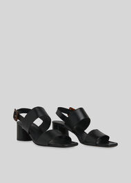 Avery Tort Buckle Sandal Black