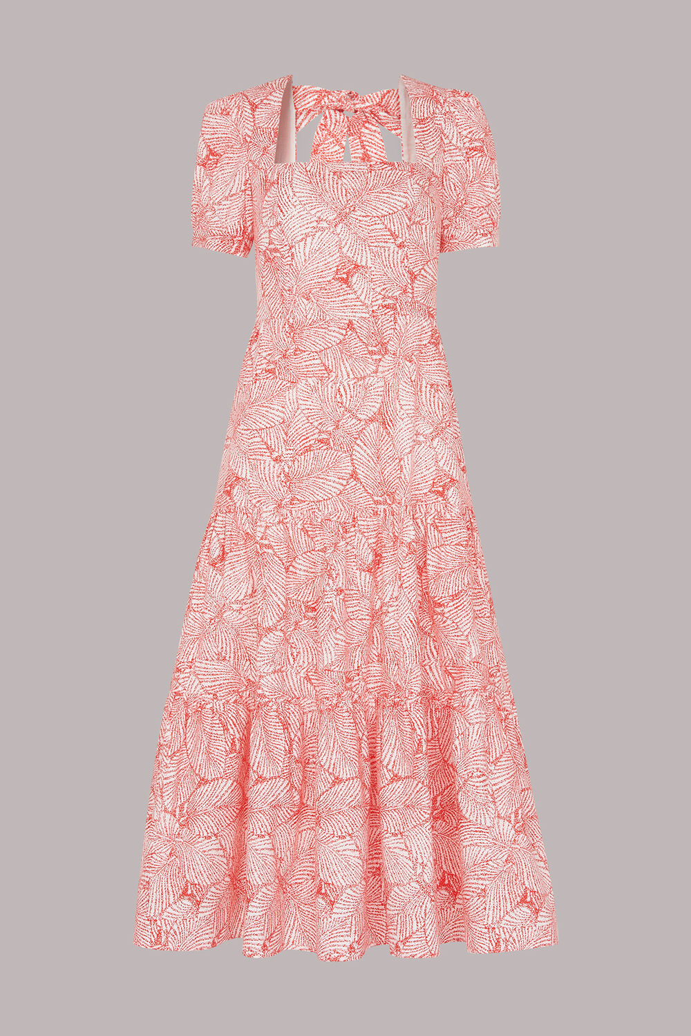 Speckled Leaf Poplin Dress