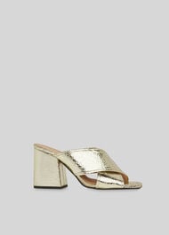 Ayres Cross Strap Sandal Gold